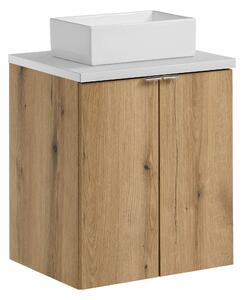 Comad Koupelnová skříňka s deskovým umyvadlem set Nova Oak 50 dub coast evoke/bílá