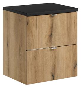 Comad Koupelnová skříňka pod deskové umyvadlo Nova Oak II. 50 dub coast evoke/černá