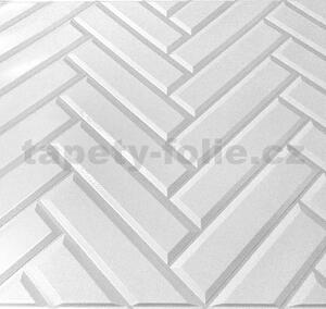 Obkladové panely 3D PVC PCV89, cena za kus, rozměr 960 x 480 mm, obklad bílá, IMPOL TRADE