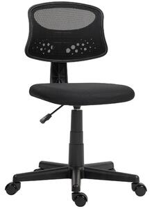 Kancelářská židle HOMCOM bez područek, ergonomická, síťovaná, otočná, nastavitelná výška, 120 kg nosnost | Aosom
