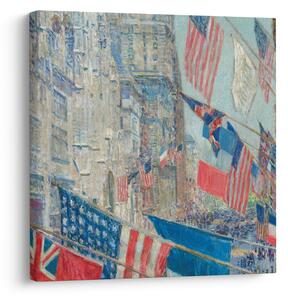 Obraz - Childe Hassam, Allies day, reprodukce (30x30 cm)