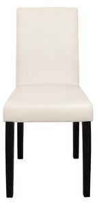 Židle PRIMA bílá/hnědá (Jídelní židle)