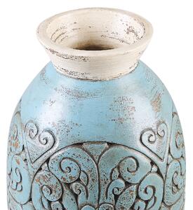 Dekorativní váza terakota 52 cm modrá ELEUSIS