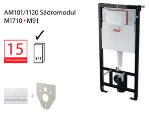 ALCADRAIN Set modul 3v1 AM101/1120 a tlačítko bílé M1710 Sádromodul AM101-3:1