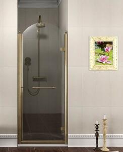 GELCO - ANTIQUE sprchové dveře otočné 900mm, pravé, ČIRÉ sklo, bronz, GQ1390RC