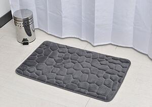 Předložka do koupelny Stones, 50x80 cm, grafitová