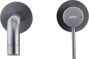 Umyvadlová baterie nástěnná AVITAL Arnette gun metal