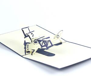 3D přání Modré letadlo