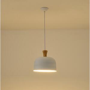 Lustr na lanku SIMPLO 1xE27/15W/230V bílá pr. 27 cm