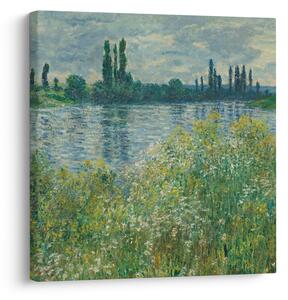 Obraz - Claude Monet, Banks of the Seine, reprodukce (30x30 cm)
