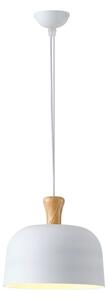 Lustr na lanku SIMPLO 1xE27/15W/230V bílá pr. 27 cm