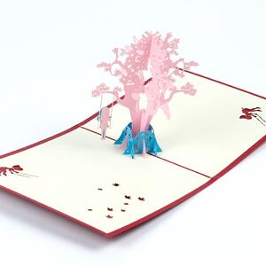 3D přání Dívka na houpačce