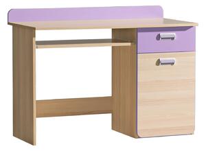 Dětský psací stůl Lorento 10 Popelavý/fialový