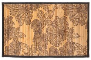 Předložka do koupelny Blackflower, 50x80 cm, černá/hnědá