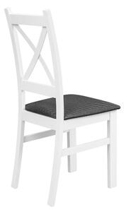 Židle s křížovým opěradlem Bílá/Grafitová