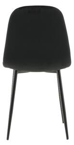 Jídelní židle Polar, 2ks, černá, S42,5xD53,3xV88