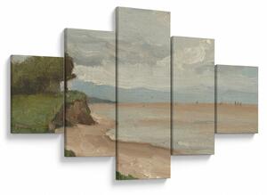 Obraz - Jean-Baptiste-Camille Corot, Beach Near Etretat, reprodukce (125x70 cm)