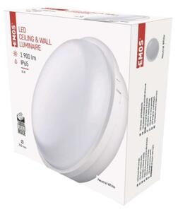 EMOS LED přisazené venkovní svítidlo PLDSVK, 20W, denní bílá, 22cm, kulaté, IP65, bílé ZM3010