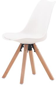 Jídelní židle Zeno, 2ks, bílá, 56x48x84