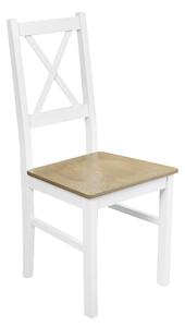 NIL 10D Dřevěná židle bílá/dub Grandson