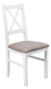 NIL 10 dřevěná jídelní židle Bílá/Béžová