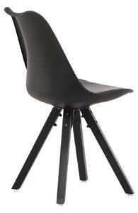 Jídelní židle Zeno, 2ks, černá, 56x48x84