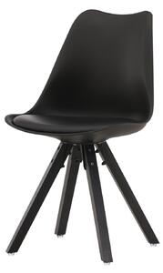 Jídelní židle Zeno, 2ks, černá, 56x48x84