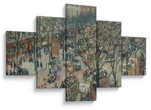 Obraz - Camille Pissarro, Boulevard des Italiens, Morning, Sunlight, reprodukce (125x70 cm)