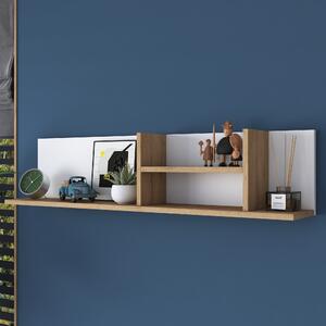 Kalune Design Nástěnná police AE103 bílá/ořech