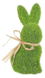 Zelený dekorační zajíc z umělé trávy- 12,5 cm