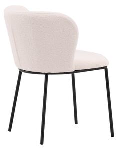 Jídelní židle Edina, 2ks, bílá, 56x55x76