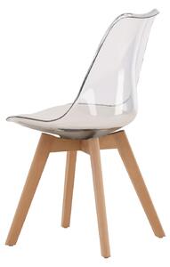 Jídelní židle Edvin, 2ks, průhledná, 50x48x85