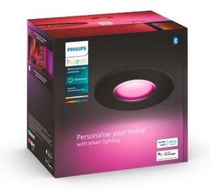 HUE WACA Xamento podhledové LED svítidlo 1x GU10 5.7W 350lm 2000-6500K RGB IP44, černé