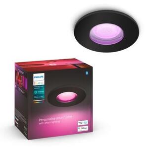 HUE WACA Xamento podhledové LED svítidlo 1x GU10 5.7W 350lm 2000-6500K RGB IP44, černé