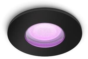 HUE WACA Xamento podhledové LED svítidlo 1x GU10 5.7W 350lm 2000-6500K RGB IP44, černé