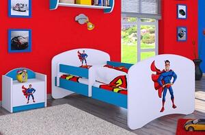 Dětská postel bez šuplíku 160x80cm SUPERMAN - modrá