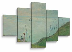 Obraz - Henri Fantin-Latour, Cliffs at Pourville, reprodukce (125x70 cm)