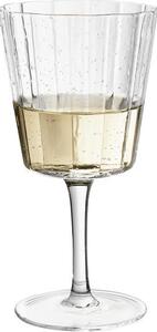 Ručně foukané sklenice na víno s drážkovanou strukturou Scallop Glasses, 4 ks