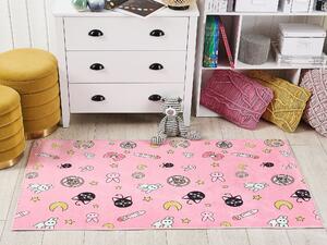 Dětský koberec 80 x 150 cm růžový GOZLER