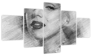 Obraz - Portrén Merilyn Monroe (125x70 cm)