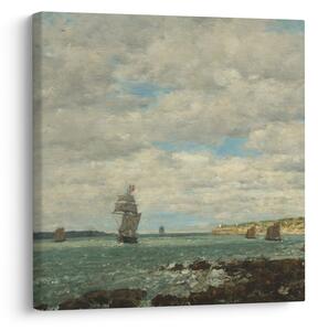 Obraz - Eugène Boudin, Coast of Brittany, reprodukce (30x30 cm)