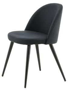 Jídelní židle Velvet, 2ks, černá, S50xD57xV76,5
