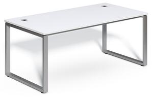Stůl SimpleOffice 180 x 90 cm, bílá / stříbrná