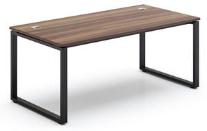 Stůl SimpleOffice 180 x 90 cm, ořech vlašský / černá