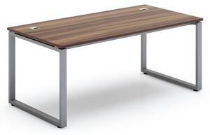 Stůl SimpleOffice 180 x 90 cm, ořech vlašský / stříbrná