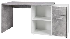 LIVARNO home Psací stůl se skříňkou, vzhled betonu (850000190)