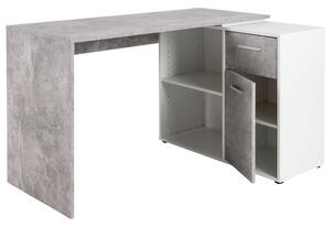 LIVARNO home Psací stůl se skříňkou, vzhled betonu (850000190)