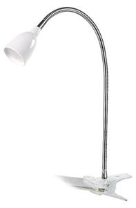 Stolní flexibilní LED lampa s klipem Solight, 2,5W, teplá bílá, bílá WO33-W
