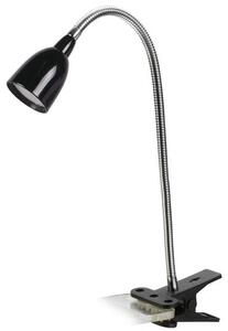 Stolní flexibilní LED lampa s klipem Solight, 2,5W, teplá bílá, černá WO33-BK