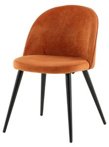 Jídelní židle Velvet, 2ks, oranžová, S50xD57xV76,5